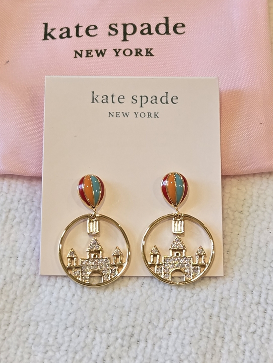 kate spade Jewelry - Kate Spade Up, Up & Away Hot Air Balloon Castle Earrings With Dust Bag